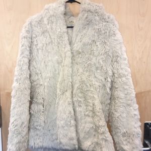 Hollister Faux Fur Hooded Jacket Coat